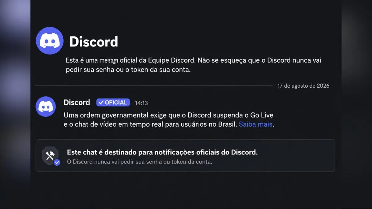 Discord começa a suspender lives no Brasil após decisão da ANPD; entenda o que muda