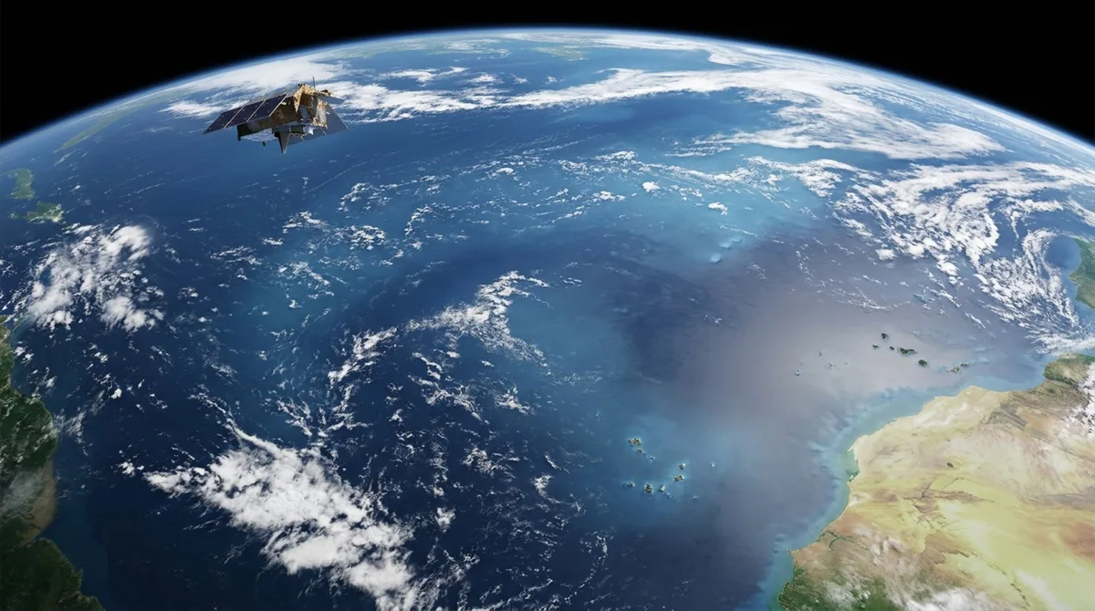 O oceano parece plano quando visto de um barco, mas sua superfície possui colinas e vales de até 2 metros que os satélites conseguem usar para rastrear correntes invisíveis