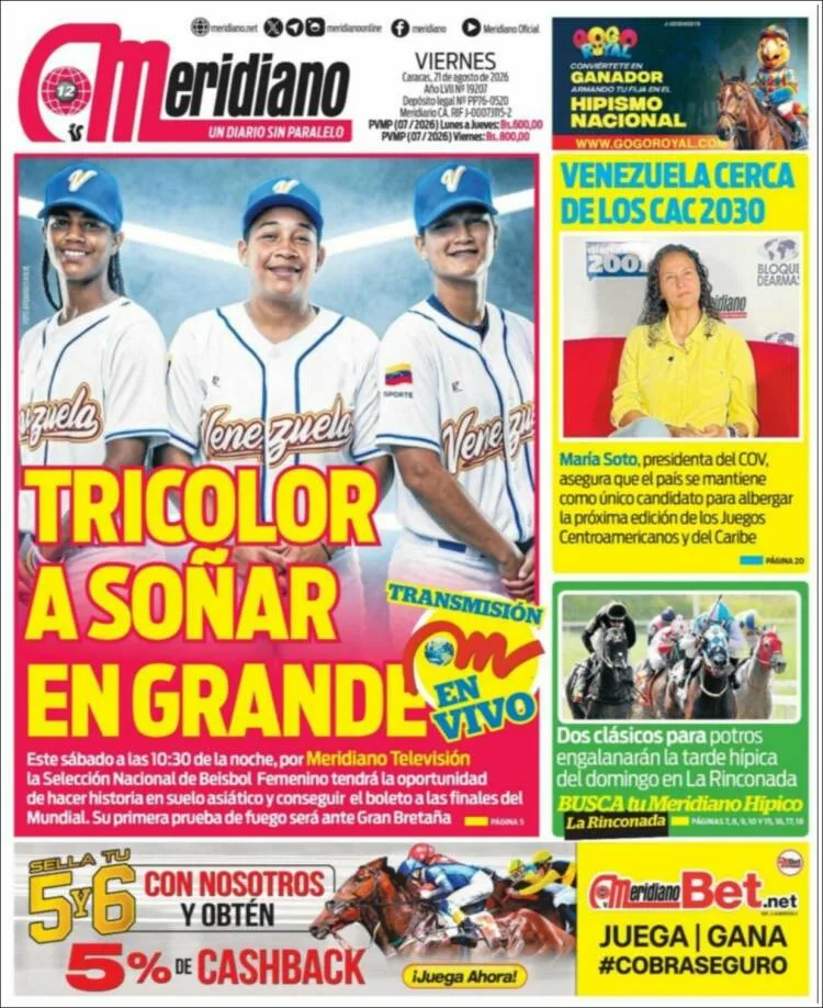 Portadas de este viernes 21 de agosto de 2026