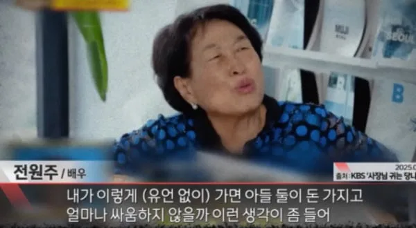 두 아들에 재산 절반 물려줬다는 전원주…증여세는 얼마나 낼까