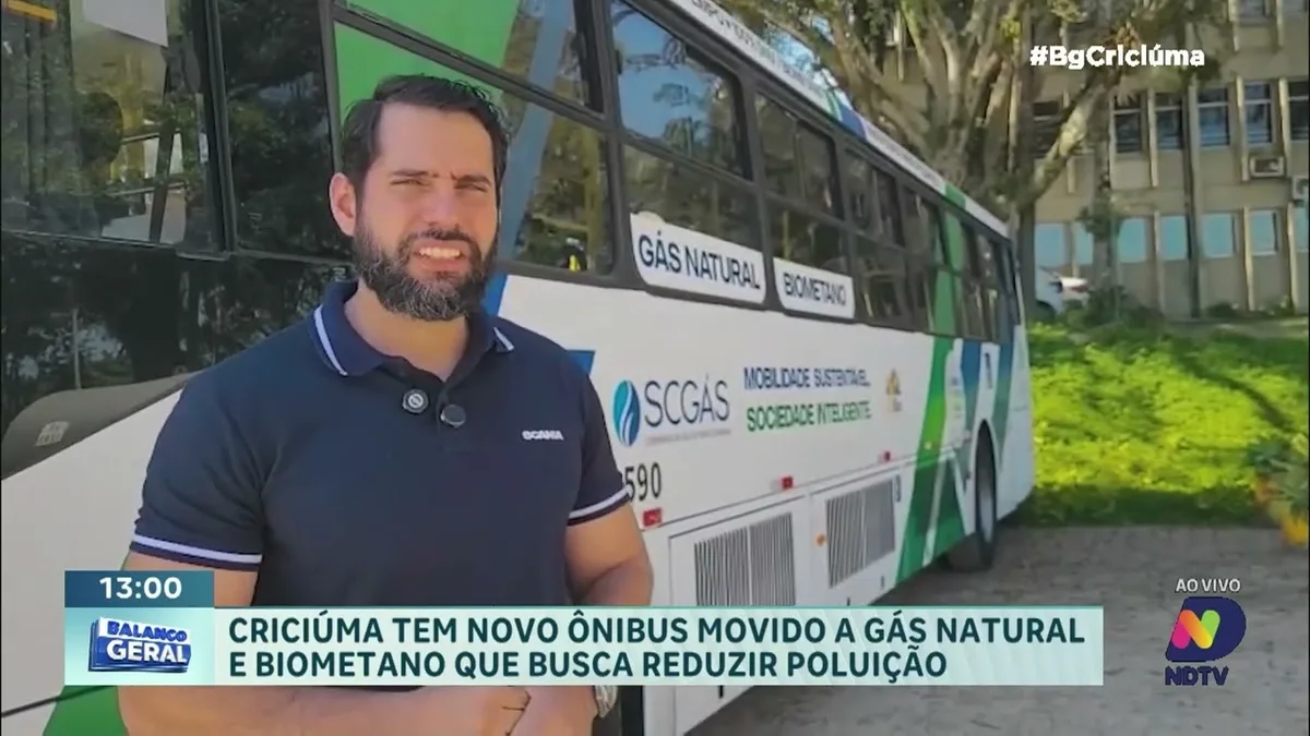 Criciúma ganha ônibus a gás natural e biometano para reduzir poluição