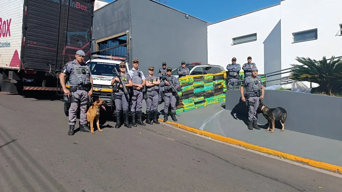 Mais de uma tonelada de drogas é apreendida durante fiscalização no interior de SP