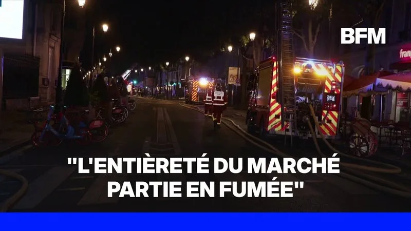 Paris: un violent incendie en cours au coeur du marché des Enfants rouges