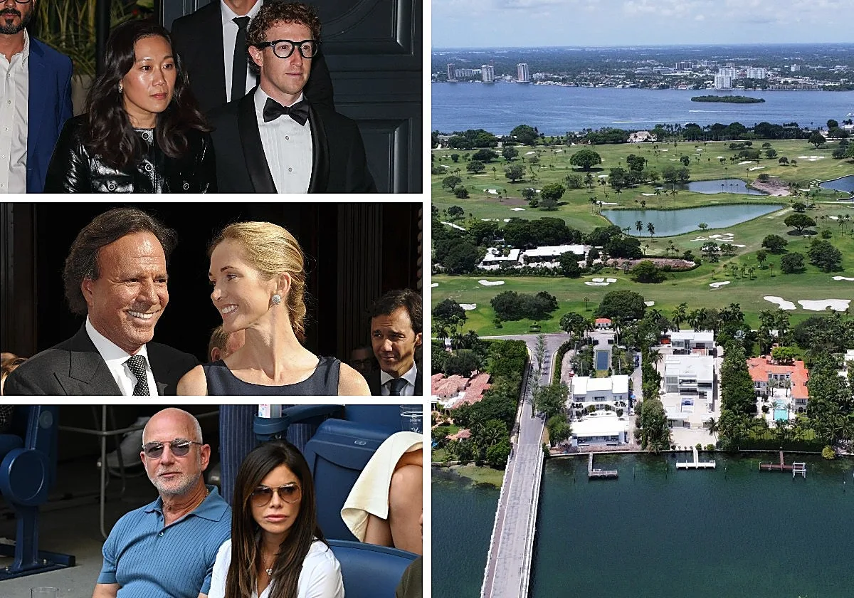 Zuckerberg, Bezos, Trump.... los millonarios de Indian Creek, la isla privada por la que Julio Iglesias ha acabado en los juzgados
