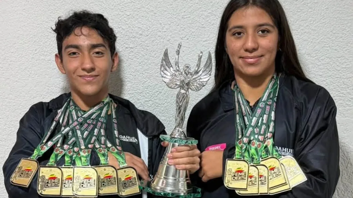 Lionel Castillo y Samantha López destacan por Coahuila en la Gimnasiada Nacional 2026