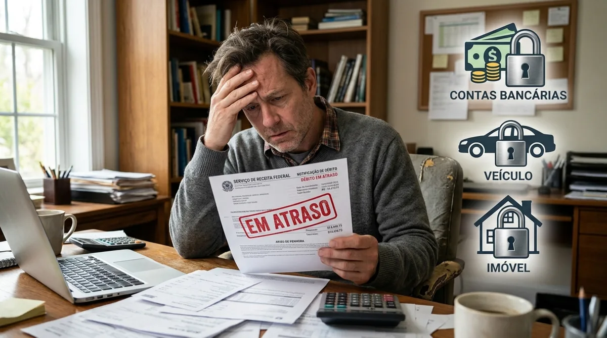 Oficial: as autoridades embargam automaticamente os bens, veículos e contas bancárias de quem demorou a responder ao FISCO