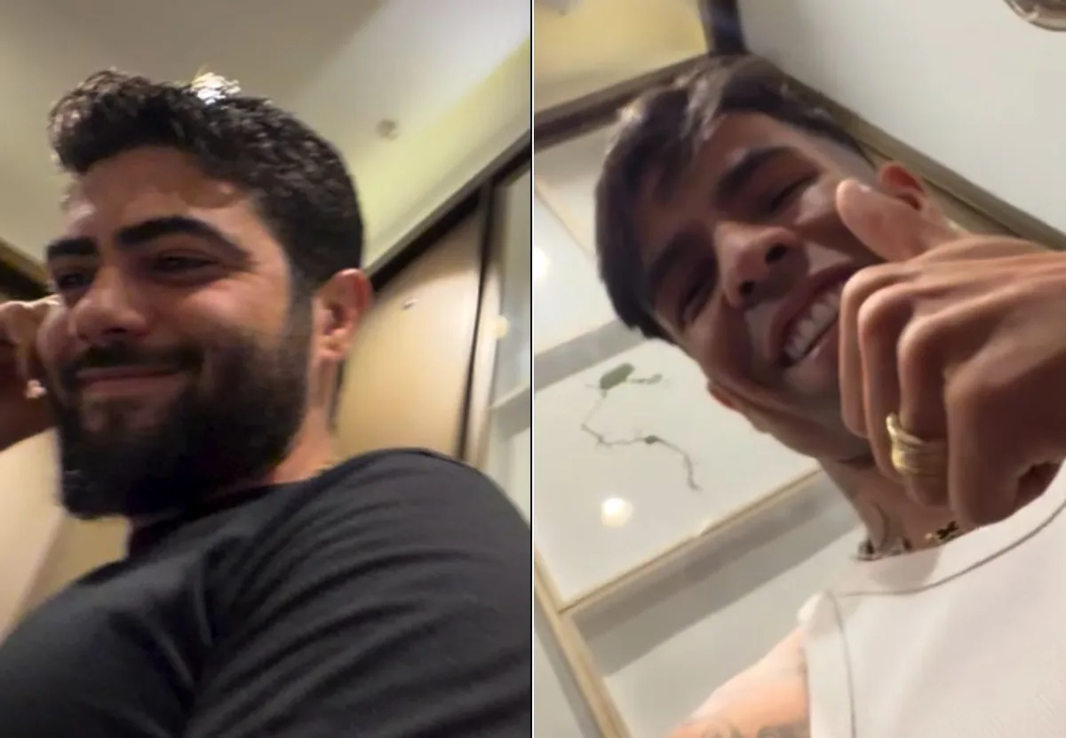 Funkeiro Danielzinho Grau encontra Henrique, da dupla com Juliano, em elevador, mas esquece nome: 'Você é aquele cantor lá?’