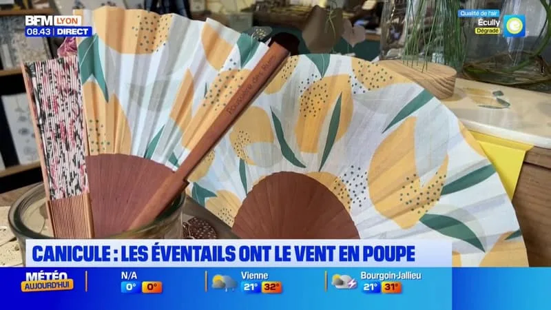 Canicule : l'éventail devient un indispensable pour affronter la chaleur à Lyon