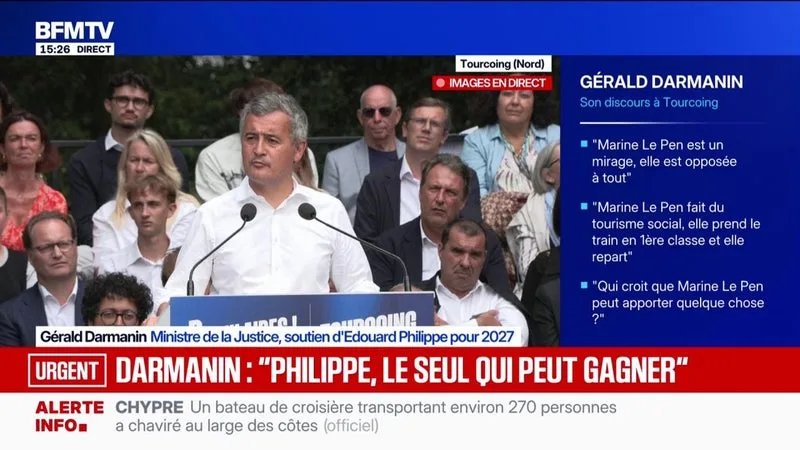 Présidentielle: "Nous devons avoir un seul candidat [à droite] au premier tour", lance Gérald Darmanin, ministre de la Justice et soutien d'Édouard Philippe