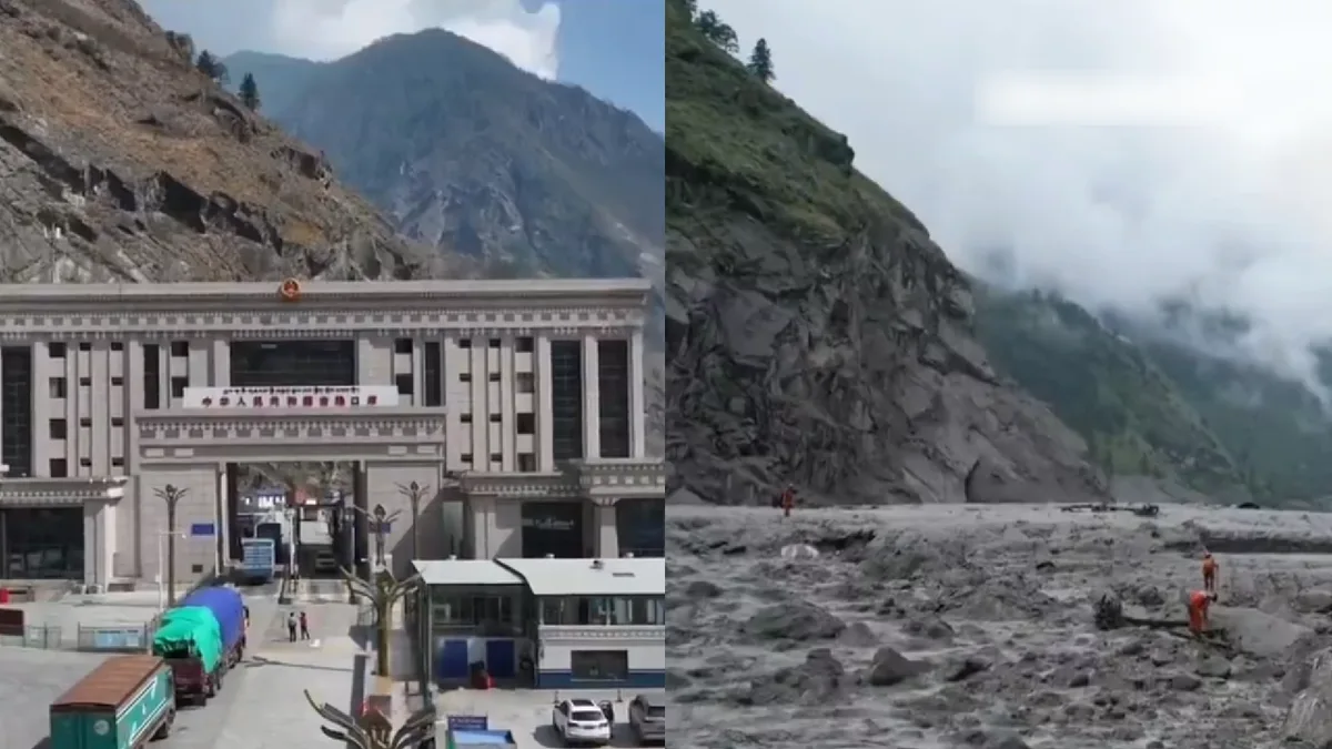Before-and-after images reveal Gyirong Port reduced to rubble