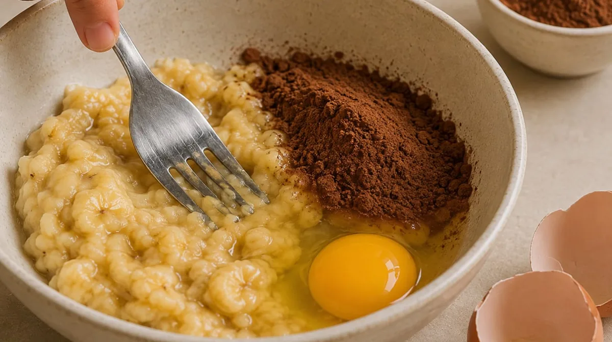 Con 2 bananas y cacao: la receta fácil para preparar brownies húmedos sin harina ni azúcar