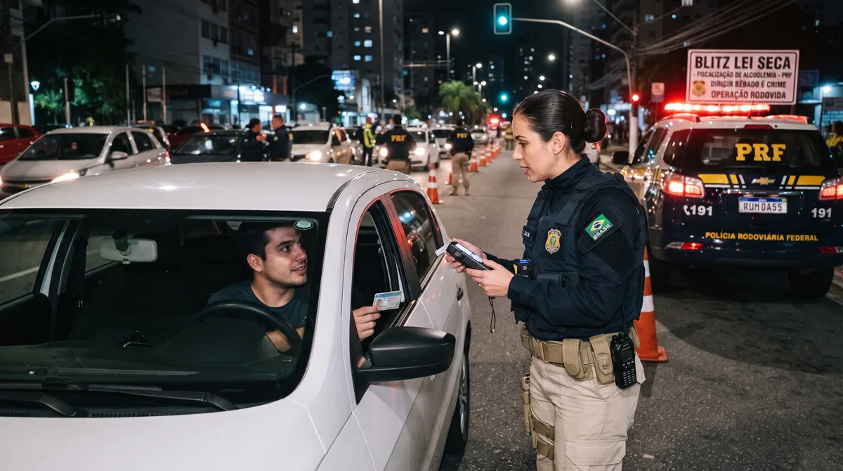 Motorista que não bebeu álcool recusa o teste do bafômetro por princípio durante blitz da Lei Seca e recebe exatamente a mesma punição de um condutor embriagado