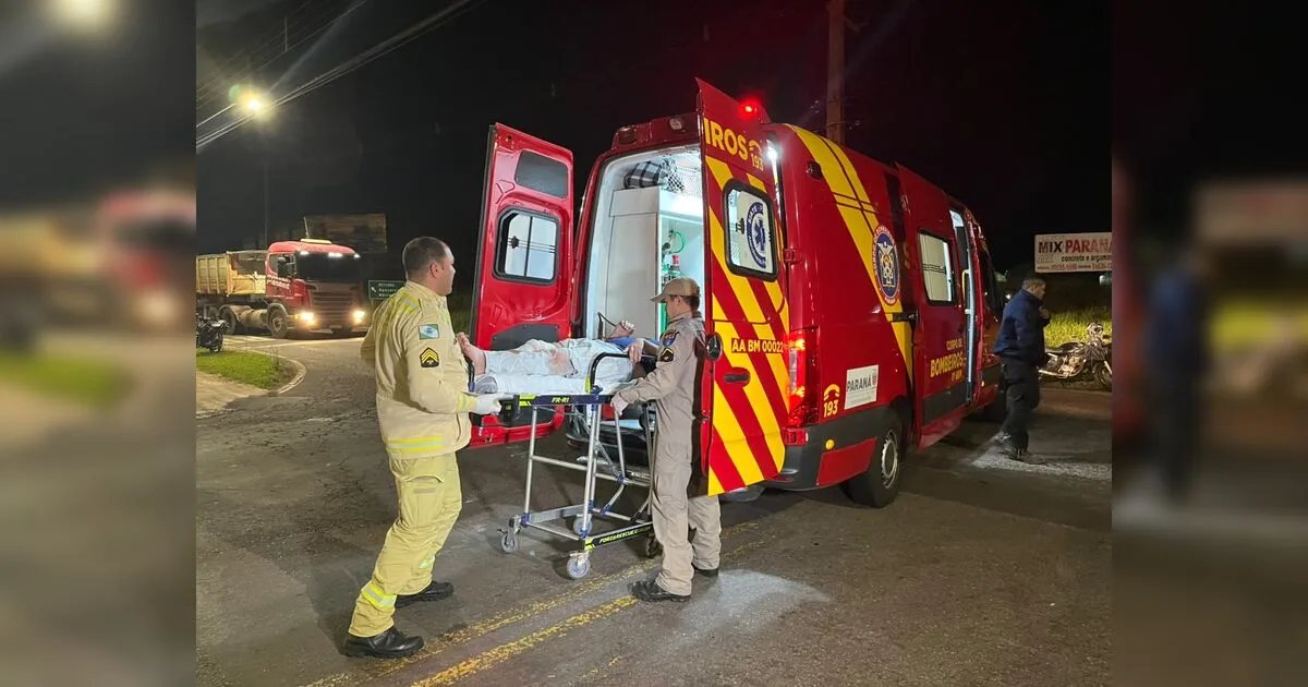 Jovem sofre ferimentos após colisão entre moto e carro na zona norte de Apucarana