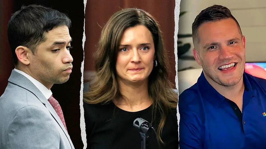 Microsoft exec's grieving widow faces man accused of plotting his murder as she reveals eerie final call