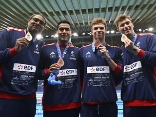Championnats d’Europe de natation. Le classement des médailles final, avec la France au pied du podium