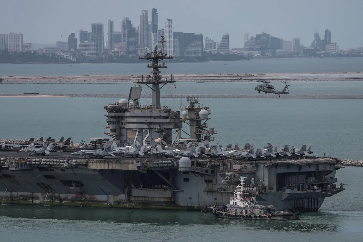 USS Lincoln docks with rusted metal and chipped paint after record-setting stint at sea