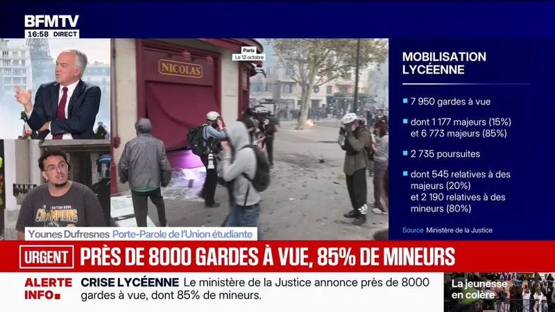 Mouvement étudiant: Younes Dufresnes (Union étudiante) accuse le ministre de l’Intérieur de restreindre la mobilisation par la "répression"