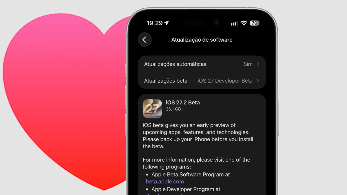 iOS 27.2 beta 1 traz a nova app Saúde, mas não para todos!