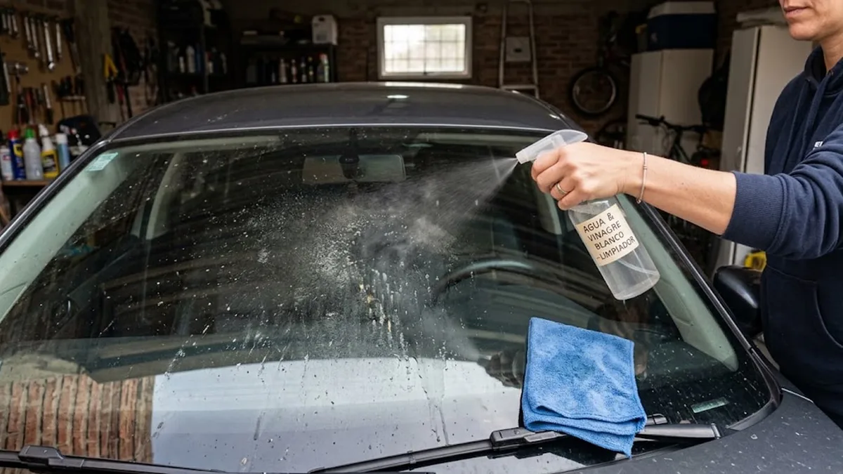 Por qué recomiendan mezclar vinagre blanco con agua y aplicarlo en el parabrisas del auto durante la noche