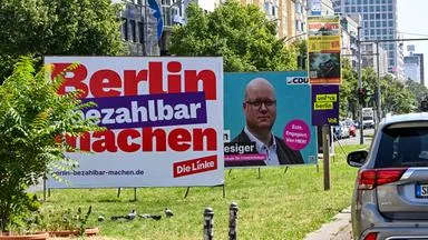Wahl in Berlin: Linke und CDU liegen vorne