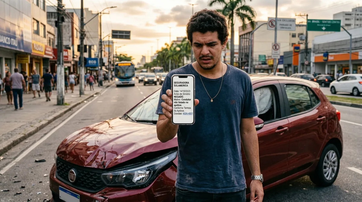Motorista empresta o carro ao filho de 20 anos, ele sofre um acidente e a seguradora nega o sinistro após descobrir que o jovem não estava informado na apólice, mesmo tendo CNH válida