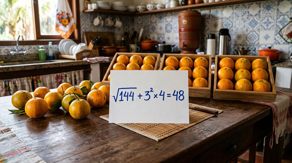Qual é o resultado de √144 + 3² × 4? A resposta não é tão óbvia quanto parece