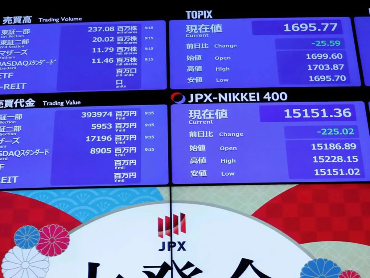 Global AI stocks fall as industry chiefs call for slowing development