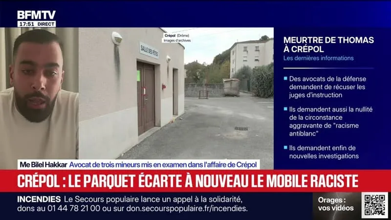 Meurtre de Thomas à Crépol: "La défense ne fait qu'exercer les droits de la défense", explique Me Bilel Hakkar, avocat de trois mineurs mis en examen dans cette affaire
