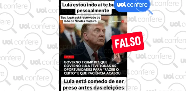 É falso que Trump ameaçou prender Lula antes da eleição