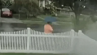 The moment a man is struck by lightning – then walks away unharmed