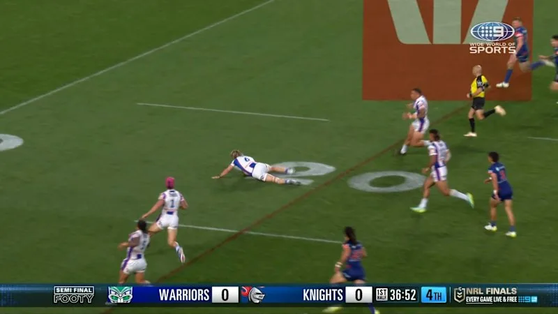 Knights bomb two tries in two tackles