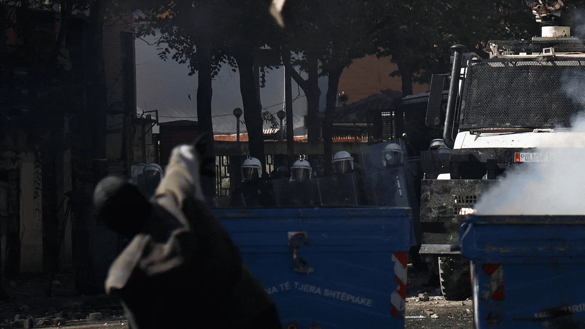 IN PHOTOS | Albania's Education Ministry caught fire amid student protests