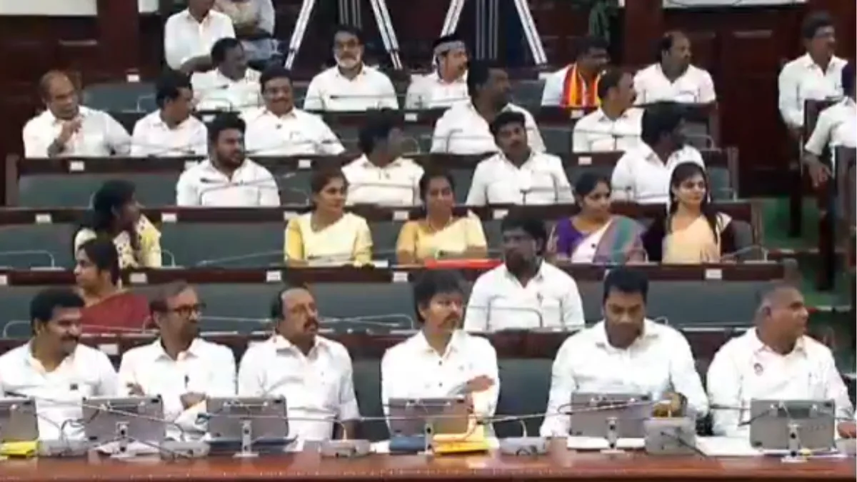 In a 1st, TN CM Vijay ditches his chair, sits with ministers in assembly