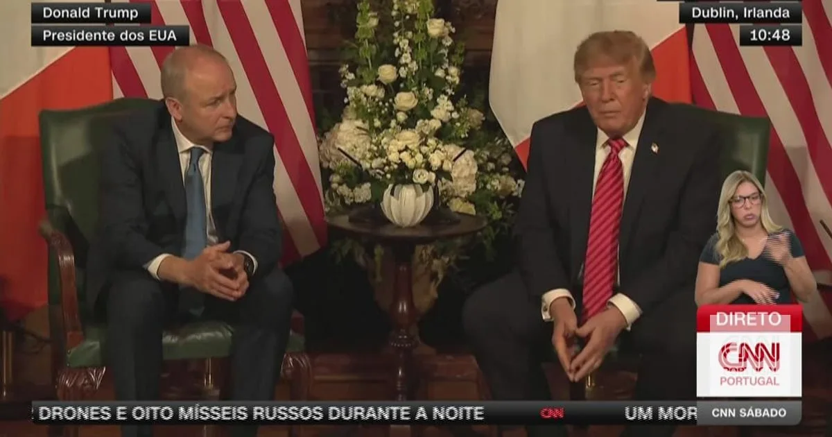 "Não vi nenhum protesto": Trump reage às manifestações previstas durante visita à Irlanda