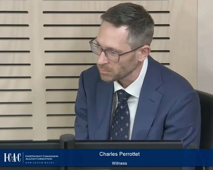 ‘We execute the prick’: wife can’t say if Charles Perrottet text was plotting downfall of NSW Liberal minister, Icac hears