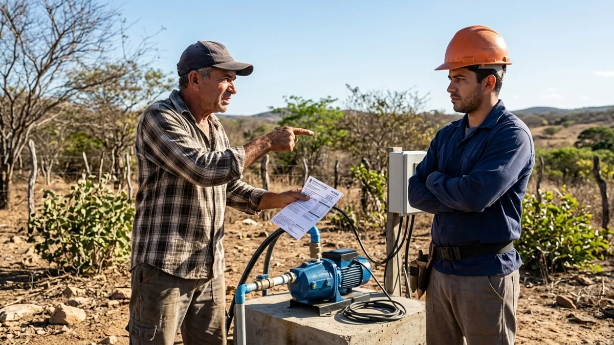 Agricultor instala bomba nova no poço e conta de energia aumenta tanto que ele começa a suspeitar de erro no dimensionamento do equipamento