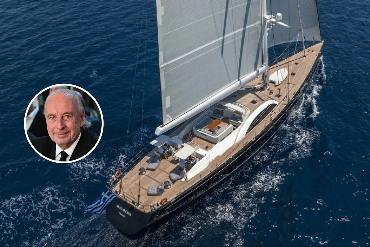 A un año del incendio de su yate en Saint Tropez, José Luis Manzano corre regatas en Cerdeña: capitanea un velero emblemático