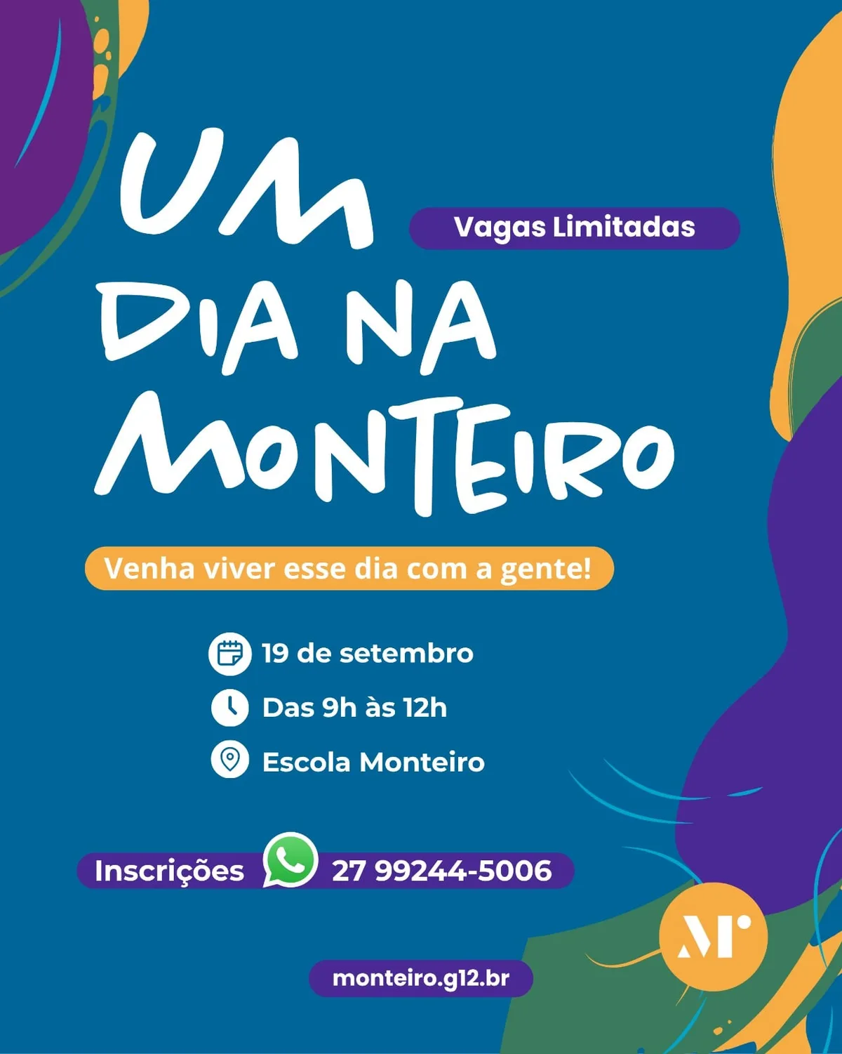 Escola Monteiro oferece manhã de interação para alunos e famílias que iniciam o ensino fundamental em 2027