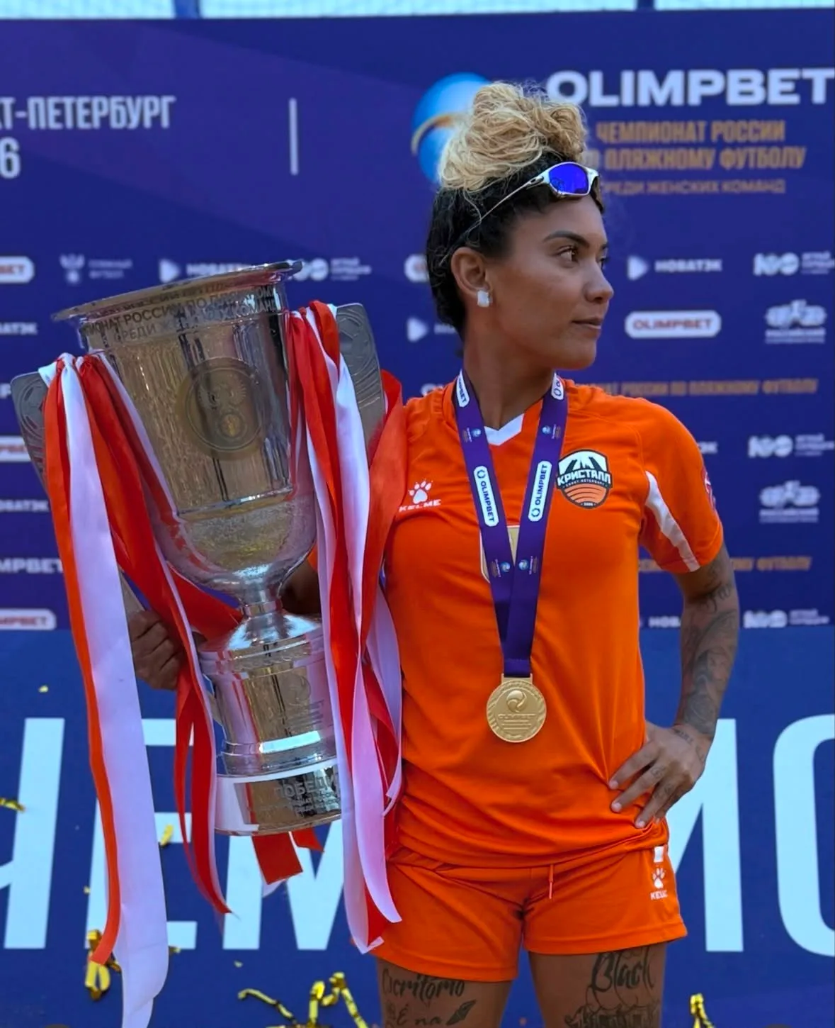 Adriele Rocha é tetracampeã na Rússia e amplia coleção de títulos no beach soccer