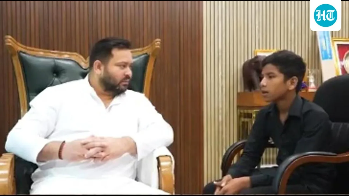 Tejashwi meets boy allegedly assaulted over PM birthday video; BJP denies claim