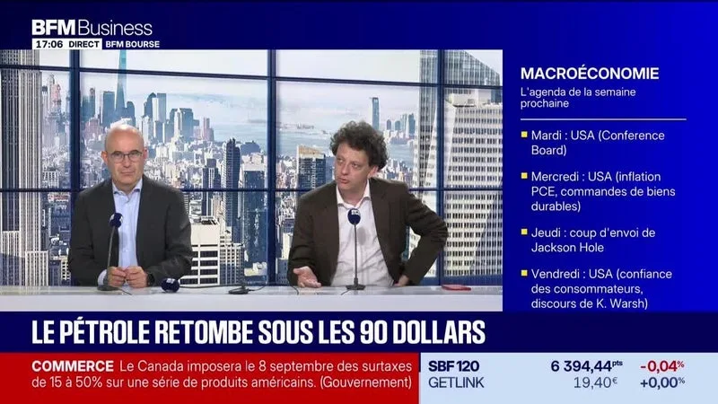 Le Club : Le pétrole retombe sous les 90 dollars - 25/08