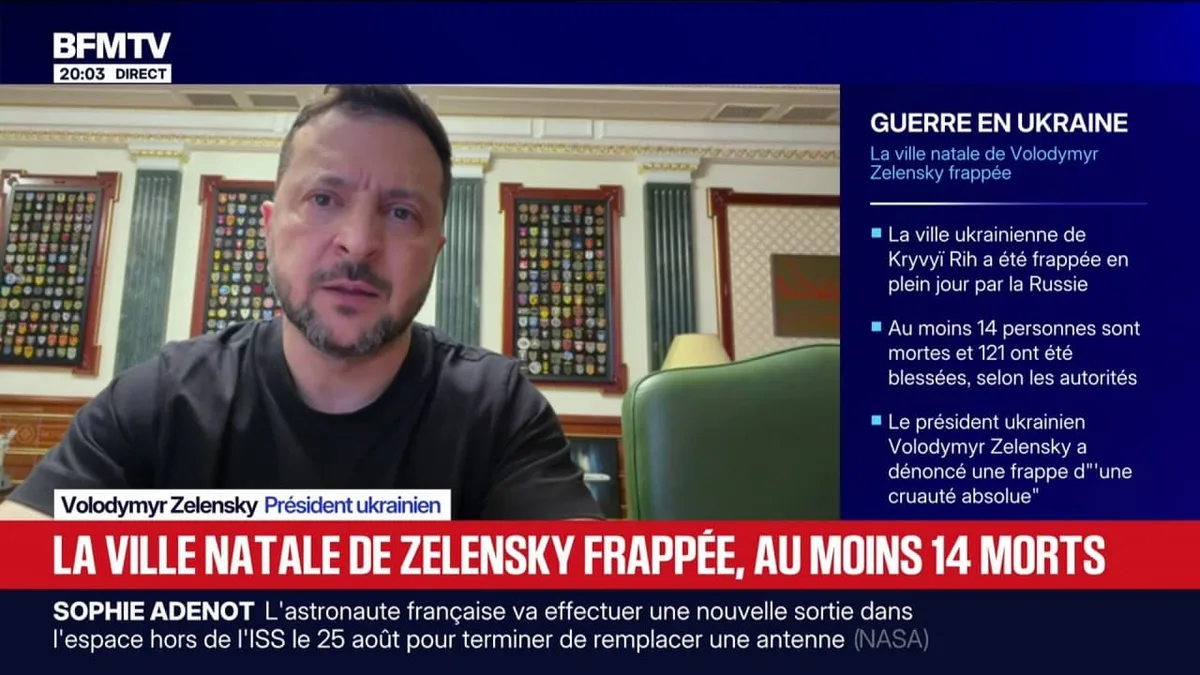 Frappe de Moscou sur un centre commercial en Ukraine: "Ce sont des monstres", assure Volodymyr Zelensky