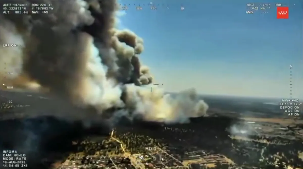Nuevo incendio forestal en Madrid: los vecinos de Aldea del Fresno y Villamantilla, confinados