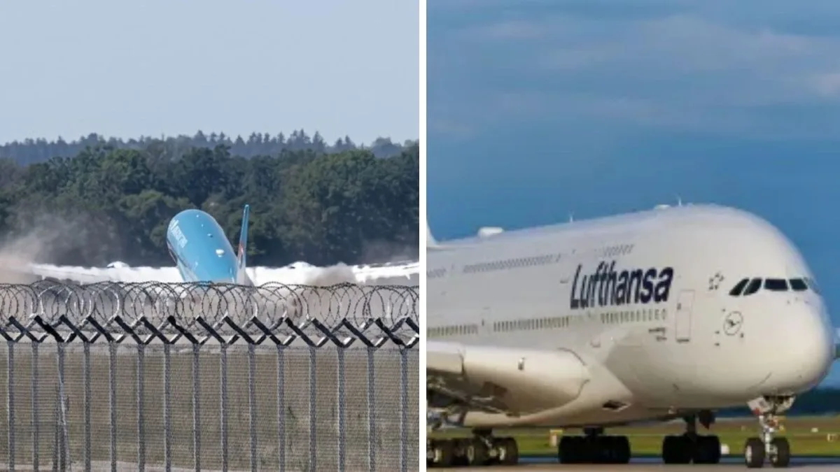 Dois dias após Boeing 787 ter falha em pista na Alemanha, Airbus A380 colide com luzes de sinalização no pouso