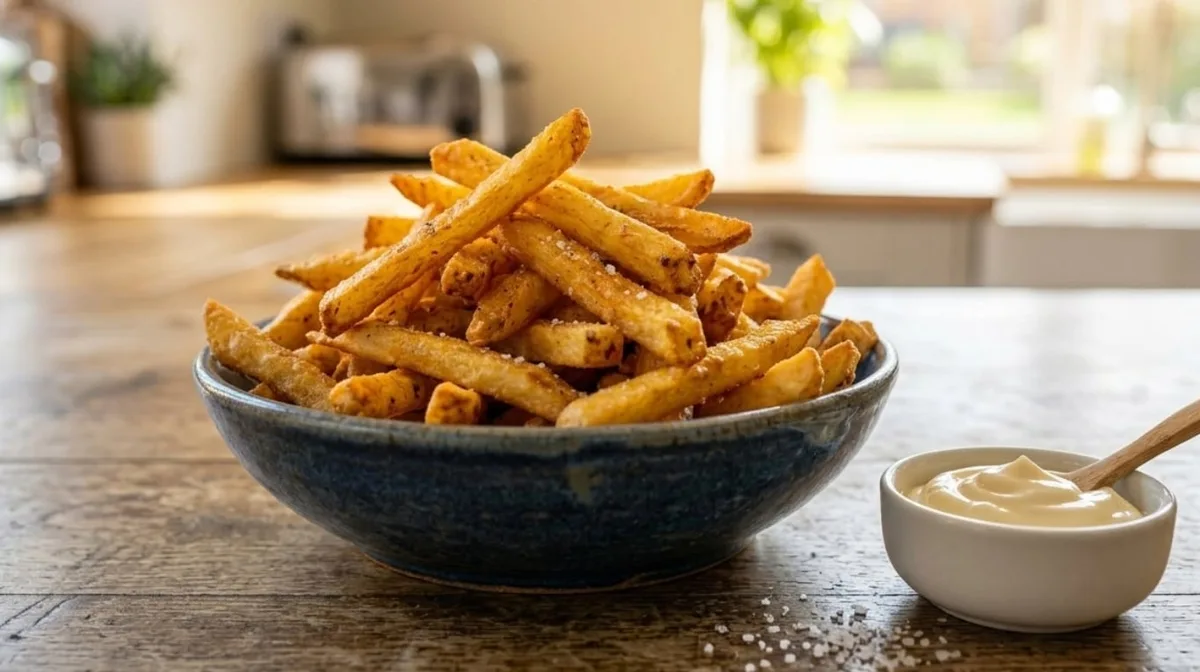Los cocineros coinciden: “Para que las papas fritas queden crujientes, agregá 30 gr de fécula de maíz y 1 cucharadita de sal”