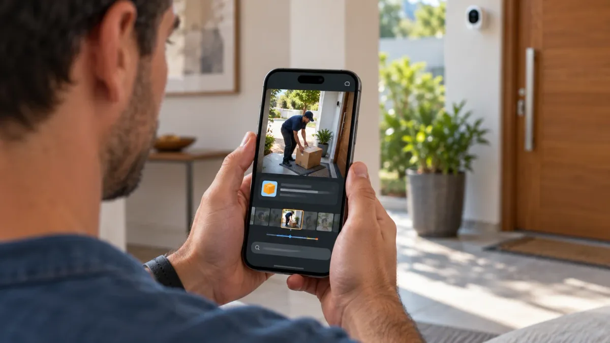Câmeras inteligentes usando Apple Intelligence, iOS 27 e tvOS 27 descrevem pessoas, objetos e entregas, encontram cenas por linguagem natural e custam até US$ 59,99 por mês
