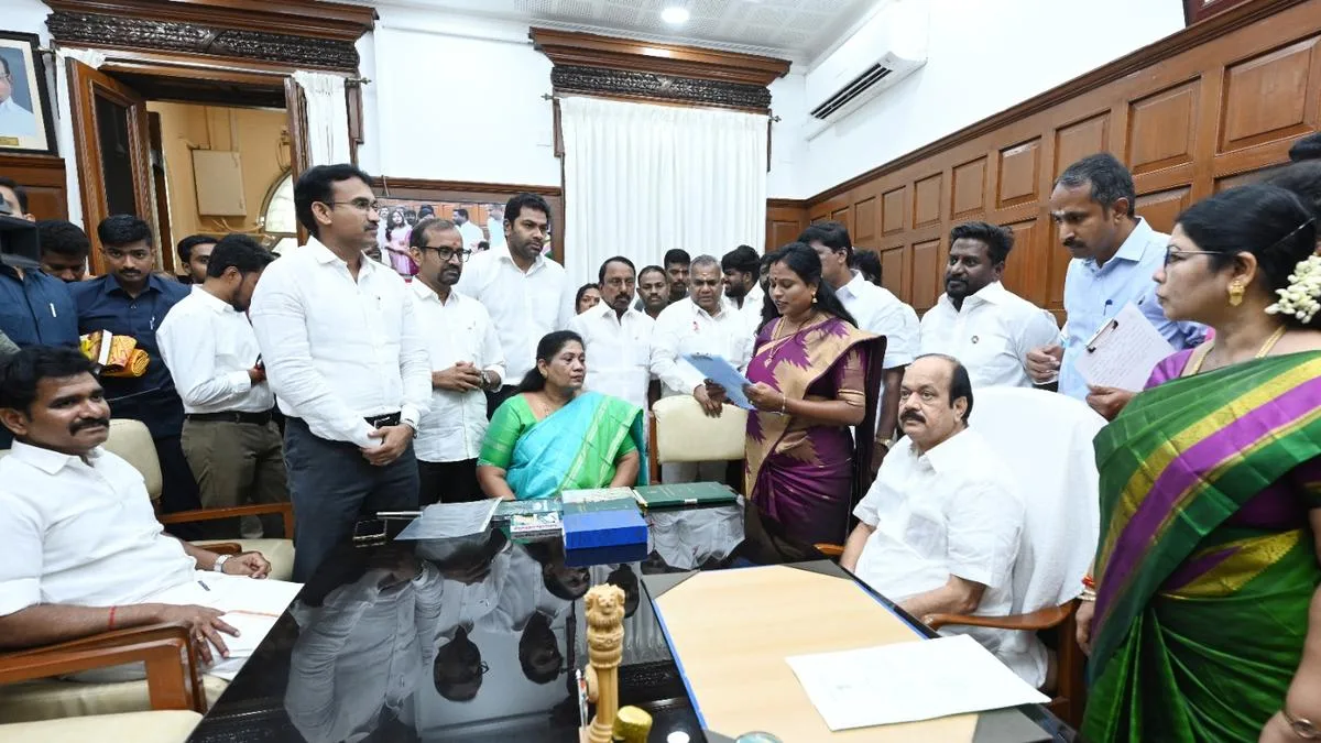Newly elected TVK MLAs Maragatham Kumaravel, Sathyabama take oath in Tamil Nadu