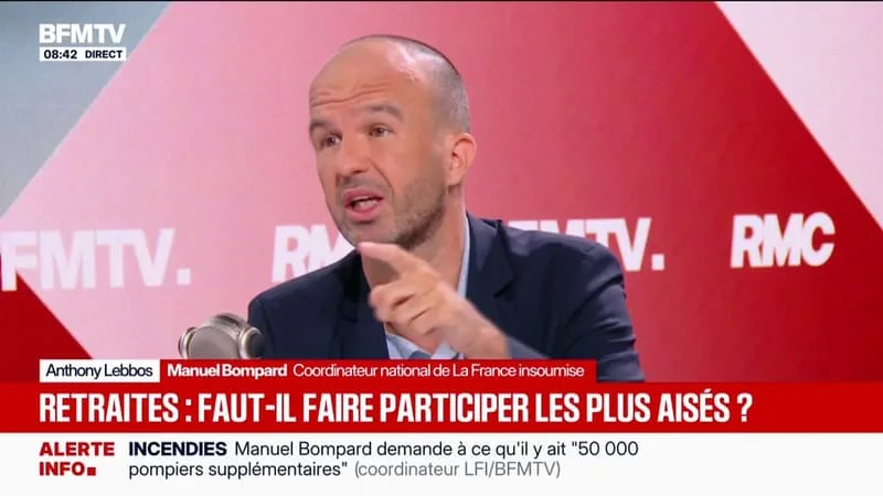 Manuel Bompard: "Je suis pour que les Français les plus aisés contribuent davantage (...) Je ne suis pas d'accord avec le fait que le gouvernement cible uniquement la catégorie des retraités"