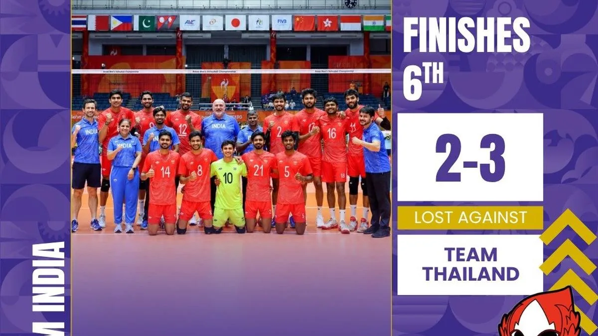 Asian Games 2026: India lose to Thailand 2-3 to finish sixth in men’s volleyball