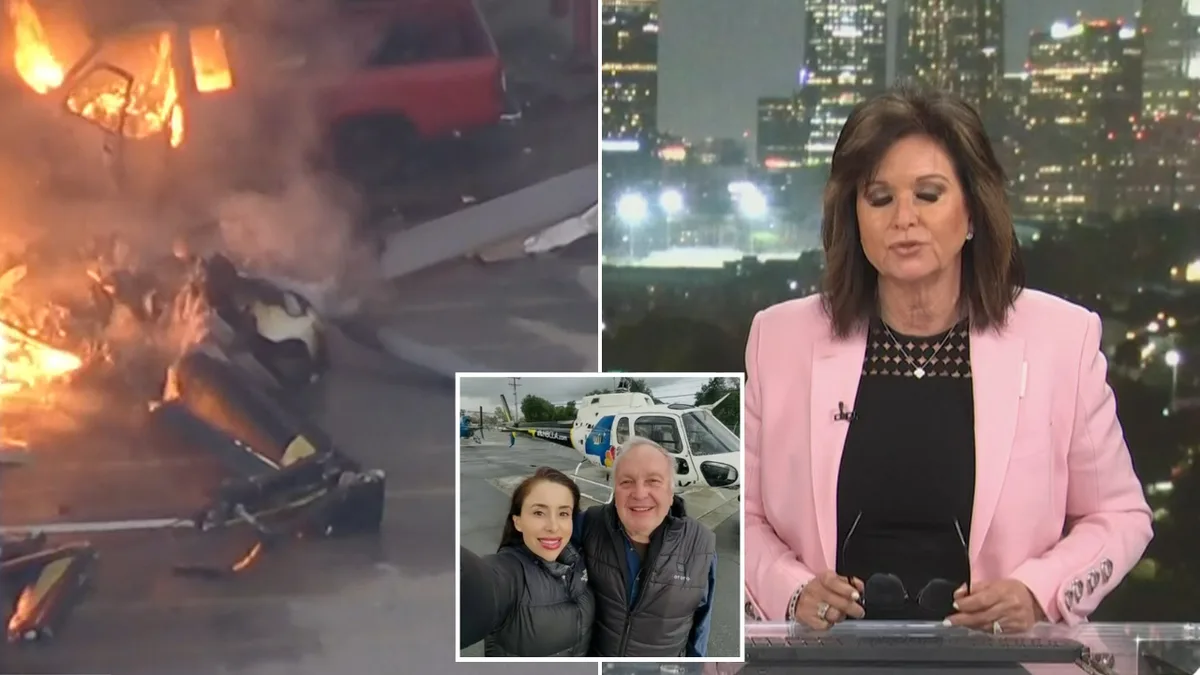 LA news anchor breaks down in tears while reporting deaths of colleagues in fatal helicopter crash